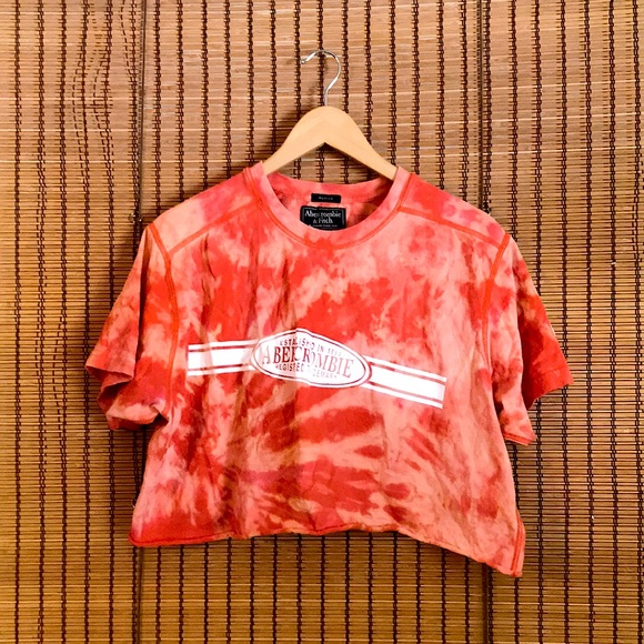 Abercrombie & Fitch Crop Tie-dye Tee Shirt - Picture 1 of 5